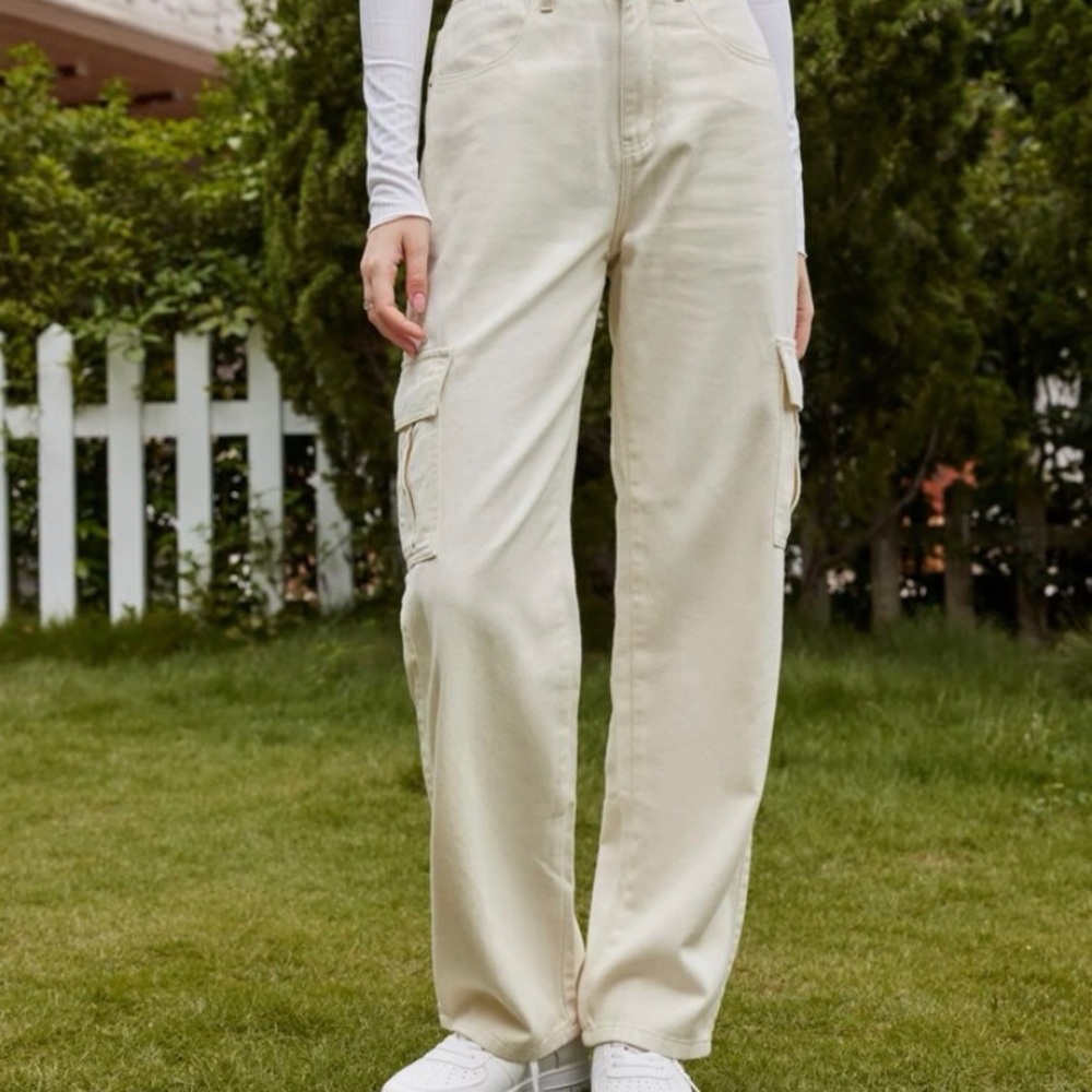 🤍 high waist cargo pant 🤍